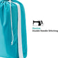 HOMEST 2 Pack XL Nylon Laundry Bag with Strap, Large Dirty Clothes Organizer, Easy Fit a Laundry Hamper or Basket, Can Carry Up to 4 Loads of Laundry, Sky Blue and Blue