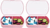 2PCS Small Pill Case Travel Pill Box Cute Pill Organizer for Purse Portable Daily Medicine Organizer 2 Compartment Pill Holder for Vitamins, Fish Oil, Supplements