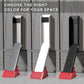 2 Pack Door Stop, No Drill Door Stoppers - - Kickdown Doorstop for Home, Glass Doors, & Outdoors, Easy to Install Doors with Self Adhesive Door Stopper, No Screw Flip Down Portable Door Stopper - Gray