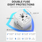 Universal Travel Adapter, PD20W International Power Adapter, 2 USB-C & 2 USB-A Fast Charging Travel Charger, All in One Worldwide Travel Plug Adapter, Outlet Adapter for EU UK USA AU, White