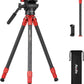 Avella Mini Carbon Fiber Camera Tripod MP20C, Portable Lightweight Tabletop, External Center Column Compact Design, Travel Tripod with 360°Ball Head and V Yoke Bracket for DSLR Camera