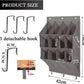 Over the Door Shoe Organizer, Grey 12 Pockets Hanging Shoe Storage Rack with Large Deep Pockets, Oxford 600D Fabric Shoe Storage Rack with 6 hook for Shoes, Home Accessories etc