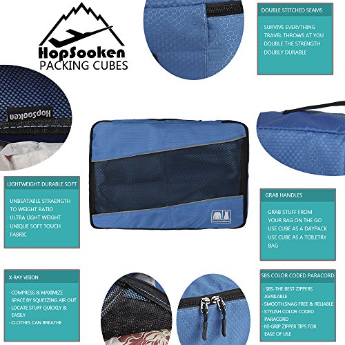 5 Set Packing Cubes for Travel Large Suitcase Luggage Organizer Bags Travel Accessories Vacation 4 Cubes 1 Laundry Pouch Bag (5 Count)