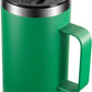 KXIAOCHEN 20oz Insulated Coffee Mug with Lid, Stainless Steel Coffee Cup, Double Wall Vacuum Coffee Tumbler with Handle, Premium Thermal Travel Coffee Mug (Emerald)