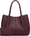 KKXIU Tote Bag for Women Vegan Leather Shoulder Purse Large Capacity Travel Bag