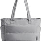 BAGSMART Tote Bag for Women, Lightweight Puffy Tote Bag with Compartments Shoulder Bag Handbag for Travel, Work, Gym,