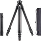 Falcam TreeRoot F38 Pro Carbon Fiber Tripod, 61" Quick Lock Travel Tripod with 360° Ball Head, 5kg Load, F22 Interfaces, 1/4" Screw, Carry Strap Holes for DSLR, Mirrorless, and Video Cameras