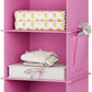 YOUDENOVA Hanging Closet Organizer, 3-Shelf Closet Hanging Storage Shelves, Light Pink