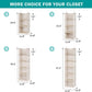 YOUDENOVA Hanging Closet Organizer, 5-Shelf Closet Hanging Storage Shelves, Beige