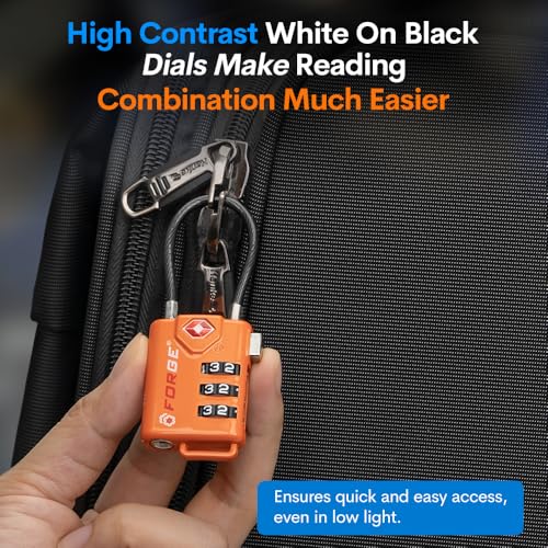 TSA Approved Cable Luggage Locks (4 Count)