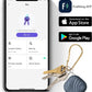 Findhting Key Finder Tag - Bluetooth Tracker Item Locator with Key Chain - Both iOS and Android Compatible for Keys Pet Wallets or Backpacks and Tablets (Blue)