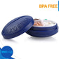 Pill Box Round for Travel - Mini Compact Portable 4 Compartment Pills Case Organizer, Vitamin and Medication Dispenser Holder for Up to 4 Times A Day, BPA Free Pill Reminder by MEDca