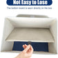Large 22 Quart Linen Fabric Foldable Storage Bin Cube Organizer Basket with Flip-Top Lid & Handles, Clothes Blanket Box for Home, Office, Closet, Navy Blue & White, 4 Pack 14.6 x 9.5 x 9.5