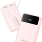 Portable-Charger-Power-Bank Travel Essentials Battery Pack USB C 30000mAh Built in Cable 22.5W Phone Fast Charging Powerbank Compatible with iPhone 16 15 14 13 12 11 iPad Google Xiaomi (Pink)