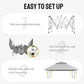 CROWN SHADES 11X11 Outdoor Pop Up Gazebo Base 10X10 Patio Gazebos Patented Center Lock Quick Setup Newly Designed Storage Bag Instant Canopy Tent with Mosquito Nettings (11x11, Gray)