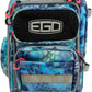 EGO Kryptek Tactical Tackle Box Backpack, Durable Fishing Tool Bag, 1000D Nylon Fabric with PVC Back, Water-Resistant, Multiple Storage Pockets, Laser-Cut Molle Loops, Includes 4 Tackle Trays