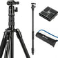 Fotopro 73" Camera Tripod, Aluminum Compact Travel Tripod and Monopod with 360° Ball Head Quick Release Plate, Professional Camera Tripod for DSLR, A4I A5I (Grey, 73 Inch)