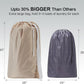 HOMEST XL Nylon Laundry Bag with Strap, Large Dirty Garments Organizer, Easy Fit a Hamper or Clothing Basket, Can Carry Up to 4 Loads of Clothes, Beige