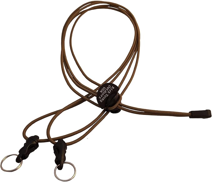 Rick Young Outdoors Premium Binocular Harness - Adjustable Chest Strap for Hunting, Birding & Hiking - Comfortable Waterproof Quick-Release System (Brown)