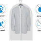 Clear Garment Bags Clothes Covers Protecting Dusts (set Of 12) For Storage Plastic Garment Bags Hanging Clothes Bags with Zipper Gown Garment Bag for Long Dresses - 24'' X 60''/12 Pack