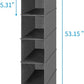 MAX Houser 10-Shelf Hanging Shoe Shelf Organizer, Hanging Shoe Storage for Closet (Grey)