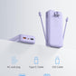 20000mAh Ultra-Portable-Charger-Power-Bank with Built in Cables&AC Wall Plug,PD20W USB-C Fast Charging Cell Phone Charger Battery Pack,LED Display Travel Battery Bank for All iPhone,Samsung,Android
