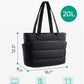 BAGSMART Tote Bag for Women, Lightweight Puffy Tote Bag with Compartments Shoulder Bag Handbag for Travel, Work, Gym,