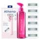 Women's Razor Shave Kit, 1 Rose Razor Handle + 6 Blade Refills + Super Pink Glossy Shave Oil