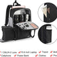 CADeN DSLR Camera Backpack Bag Waterproof Anti Theft with 15.6 inch Laptop Compartment, USB Charging Port, Tripod Holder, Rain Cover, Inner Case, Compatible for Sony Canon Nikon Olympus Black