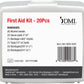 DMI First-Aid Kit, Mini 20-Piece Kit, Small and Compact All-Purpose Use for Minor Cuts and Scrapes, Durable Water-Resistant Case, Convenient and Portable, FSA & HSA Eligible