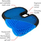 HEALTHMATE IN9115 Comfy Gel Coccyx Cushion Gel Seat Cushion for Long Sitting for Back, Sciatica and Tailbone Pain Relief, for Office Chair, Car, Wheelchair, Long Trips