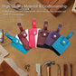 2 Pack Luggage Tags Leather Name ID Labels with Privacy Cover (2 Count)