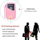 defway Passport Holder Travel Wallet - Family Passport Holder of 4, RFID Blocking Passport Wallet for Men Women, Travel Essentials for Flying (Pink)