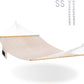 Lazy Daze Hammocks 11 FT Double Outside Hammock Quick Dry Olefin Fabric Hammock with Spreader Bar & Side Pocket for Outdoor Poolside Backyard 450 lbs Capacity, Beige