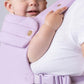 Mabē Monarch Ergonomic Baby Carrier – Premium Cotton Soft Structured Newborn to Toddler Carrier with Hip-Healthy Design, 3 Carry Positions (7-35lbs), Lightweight & Breathable, (Lilac Skies)