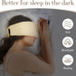100% Mulberry Silk Sleep Mask Eye Mask for Women Man with Adjustable Band, for Side Sleeper Blackout Sleep Mask for Travel Rest and Office (Gold)