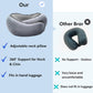 RURING Travel Pillows for Airplanes, Travel Neck Pillow Travel Pillow, Neck Pillow Airplane Memory Foam 360 Degree Support Stowable Pillows for Airplanes Offices and Cars (Light Gray)