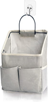 Wall Hanging Storage Bag,Wall Hanging Organizer bags with Pockets, Wall organizer Storage for Dormitory Bathroom Bedroom Kitchen (Grey1)