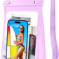 Large Floating Waterproof Phone Pouch, Cell Phone Dry Bag for iPhone 16 15 14 13 Pro Max Galaxy Google All Phones, IPX8 Waterproof Bag for Beach Vacation Purple