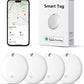 Tracker Tags, Item Finder Work with Apple Find My (iOS Only), Tracking Device Locator Smart Tag for Luggage, Keys, Wallet, Bike, Pets, Bags (White, 4 Pack)
