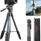 ULANZI TT39 Travel Tripod with Fluid Head, Lightweight Camera Stand for DSLR and Phone, Compact 61'' Tripod Mount with Phone Clip for Outdoor Vlogging and On-The-Go Shooting