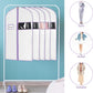 Syeeiex 40" Suit Bag(Set of 8), Garment Bags for Hanging Clothes, Suit Bags for Closet Storage, Garment Bags for Suits, T-shirts, Jackets, Coats, Business Wear(White & Purple)