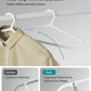 100 Pack Clothes Hangers, Non Slip Plastic Coat Hangers, Space Saving Hangers, Heavy Duty, Hanging Dry Wet Clothes, 16.4" x 8.3", White, UAPY05100W