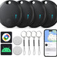 Air Tags for Android, Bluetooth Smart Tags for Android, Luggage Tracker Works with Google Find My Device App, Key Finders Item Locator for Keys, Wallets, Suitcases, Replaceable Battery, 4 Pack