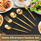 Matte Gold Serving Silverware Set (4 Count)