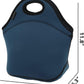 FlowFly Neoprene Kids Lunch box Insulated Soft Bag Mini Cooler Thermal Meal Tote Kit for Boys, Girls,Men,Women,School,Work, Office, Navy Blue