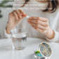 Pill Box, 3 Compartment Portable Travel Medicine Box with Mirror, Compact and Cute, Fits in Purse and Pocket, Medicine and Vitamin Organizer (Green Leaves)