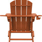 SERWALL Adirondack Chair with Cup Holders - Composite Adirondack Chairs HDPE Outdoor Chairs All Weather Use- Orange