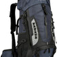 King'sGuard 60L Hiking Backpack Large Waterproof Camping Backpack for Men and Women Lightweight Frameless Backpacking Backpack with Rain Cover (Navy Blue) - Roamly