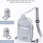 Inateck Sling Bag X-Row with RFID Blocking, Spacious Crossbody Shoulder Chest Everyday Carry Bag with Quick-adjust Strap, Water-resistant Sling Backpack for Men, Women, Travel, Cycling, Hiking, Gray